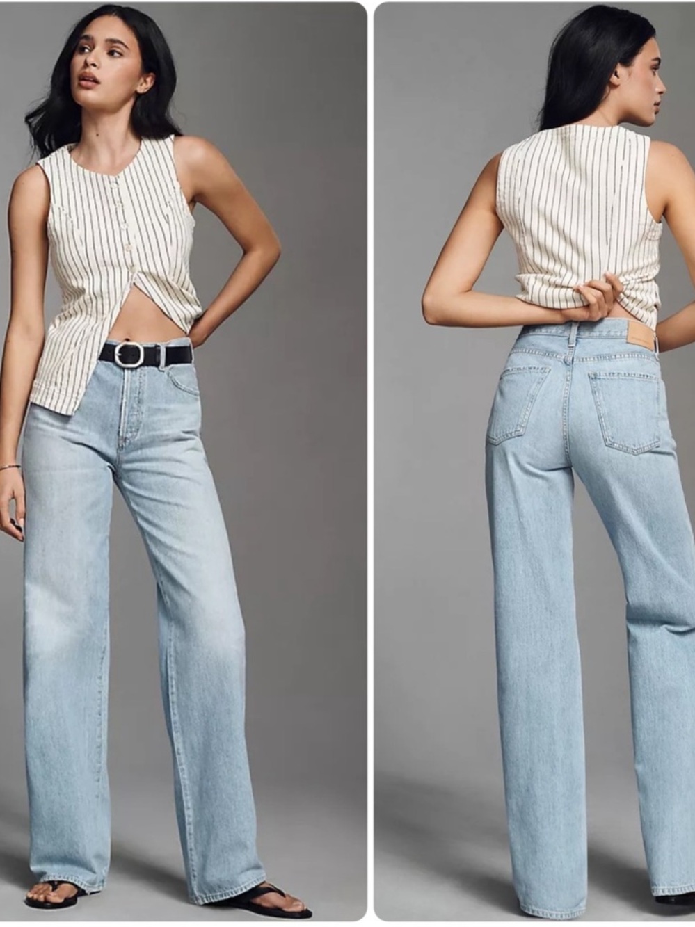 Citizens of Humanity Annina Jeans High Rise Wide Leg Whirlwind Blue Size 26